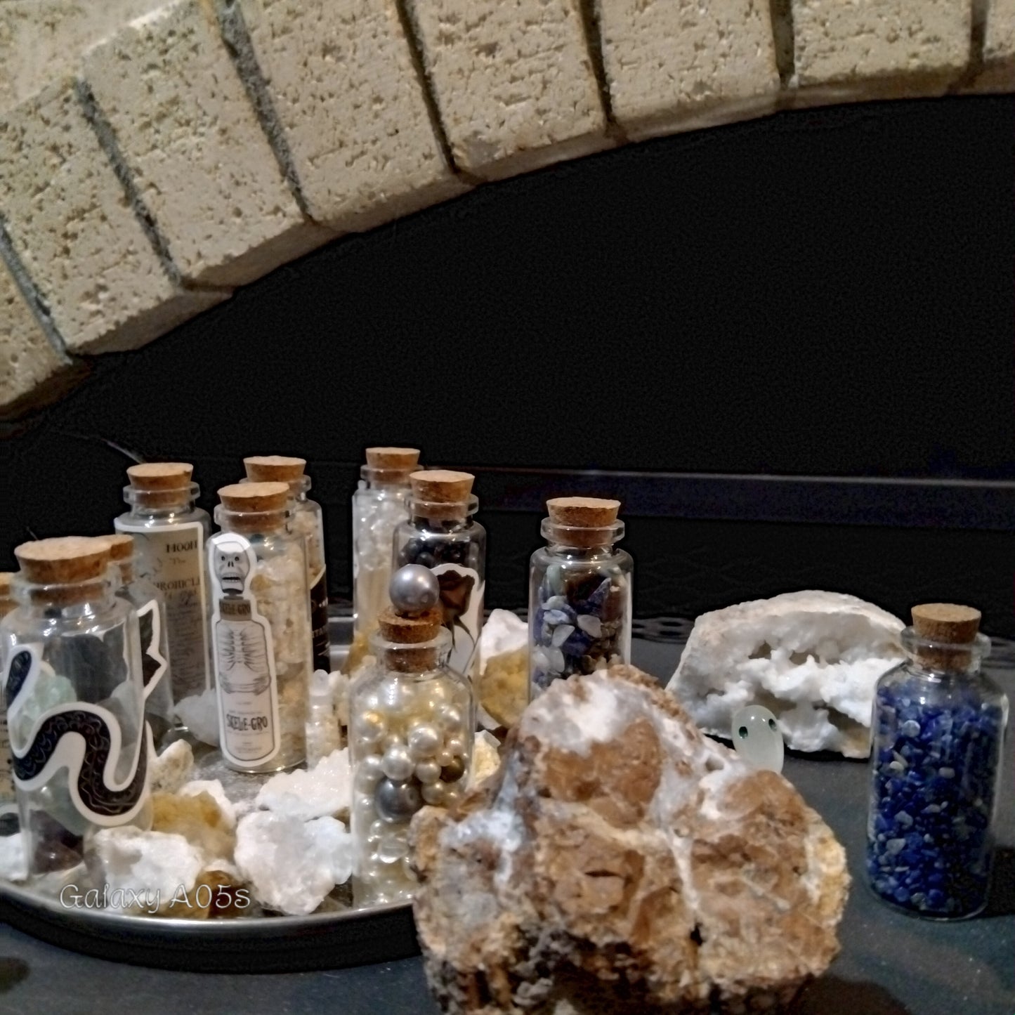 Minerals crystals and magical trinkets