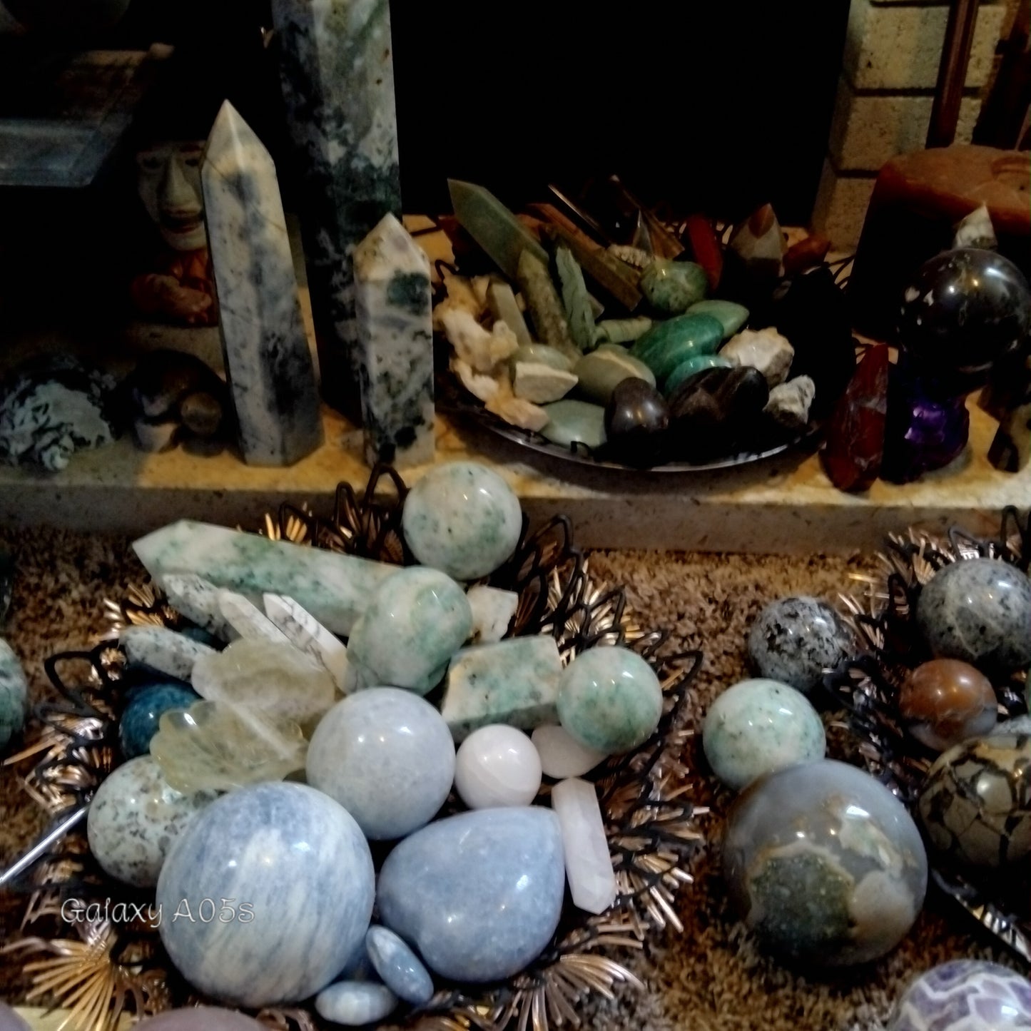Minerals crystals and magical trinkets