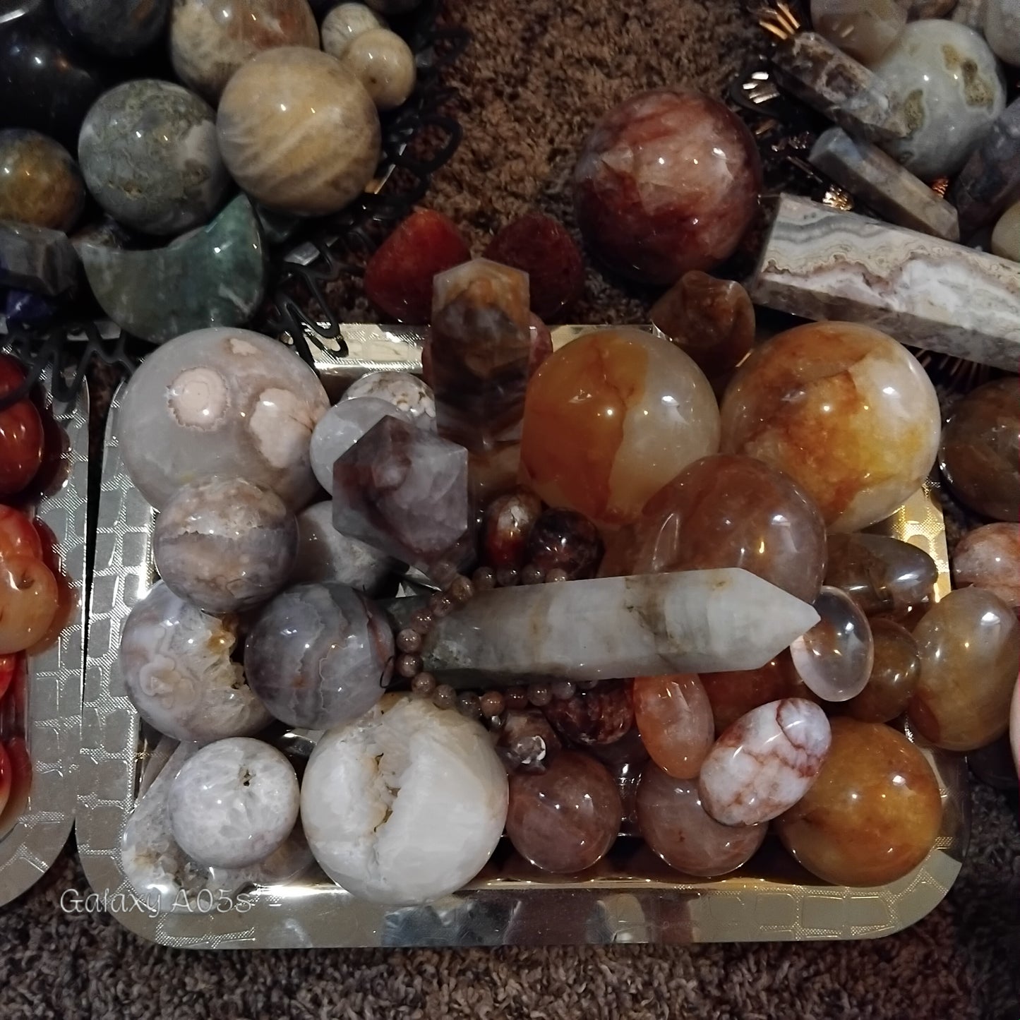 Minerals crystals and magical trinkets