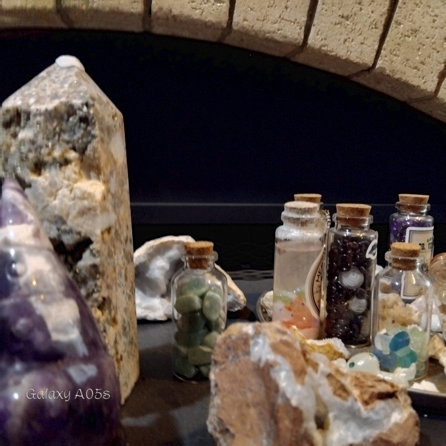 Minerals crystals and magical trinkets