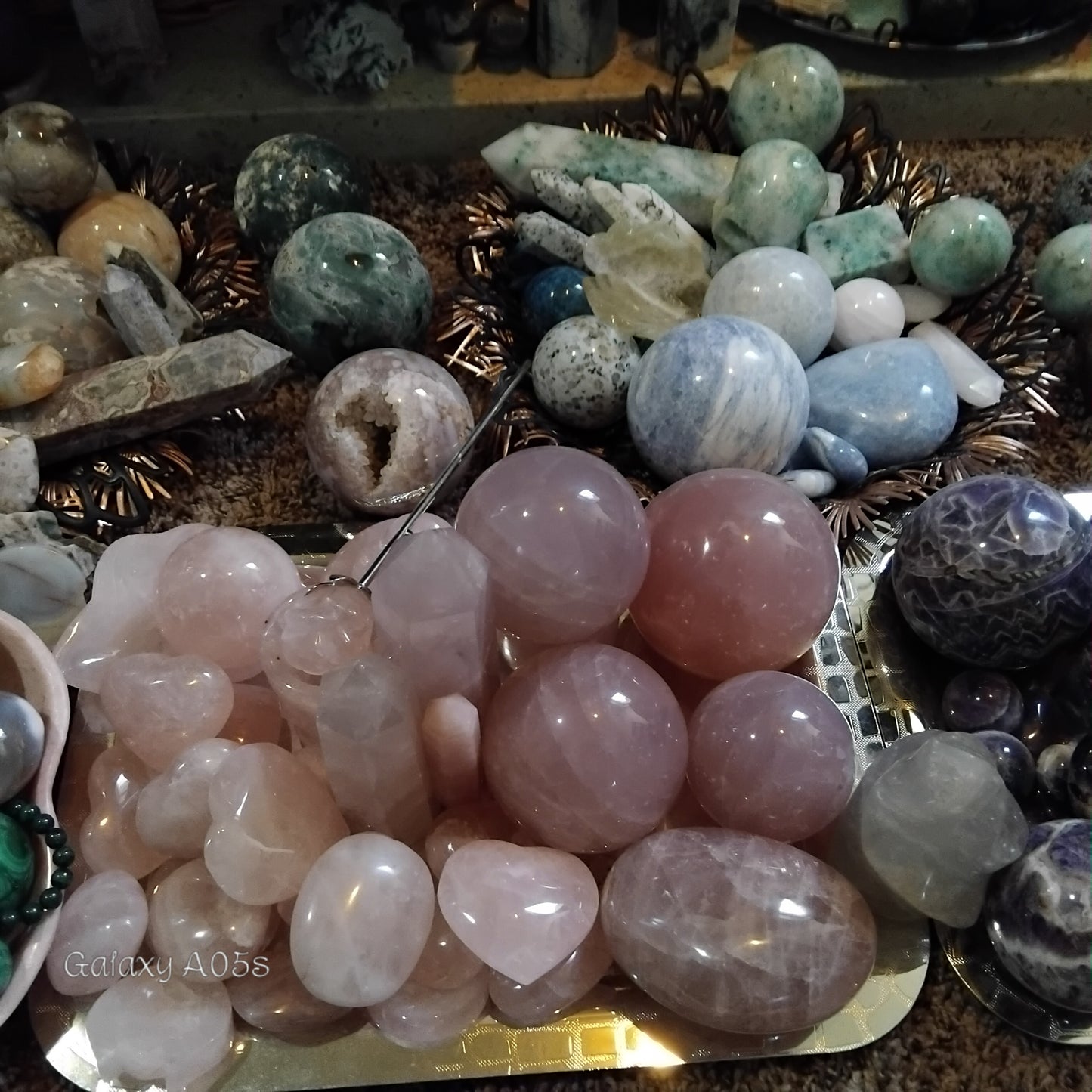 Minerals crystals and magical trinkets