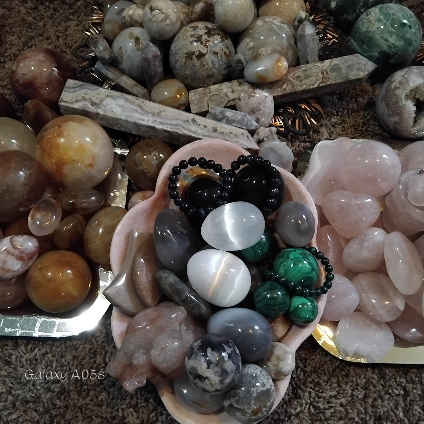 Minerals crystals and magical trinkets