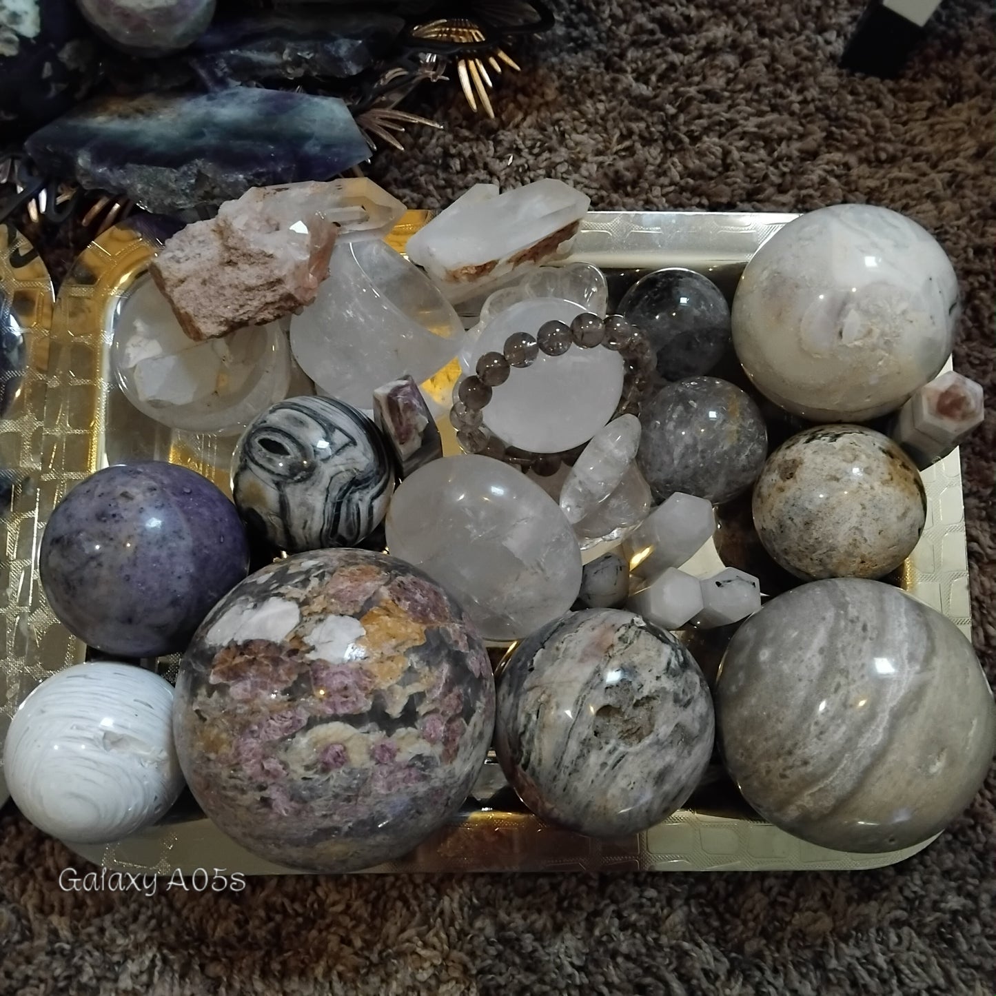 Minerals crystals and magical trinkets